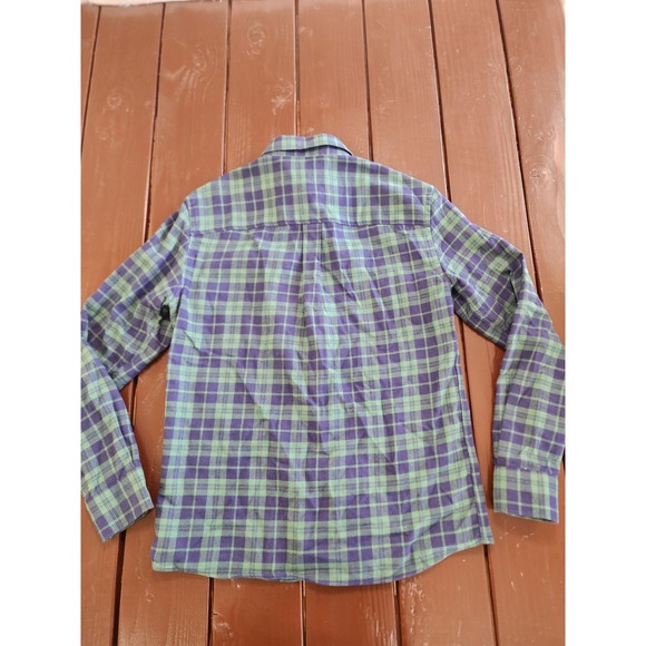Zara Men's Blue & Green Plaid Button‎ Up Long Sleeve Flannel Shirt. Size M - Picture 3 of 7